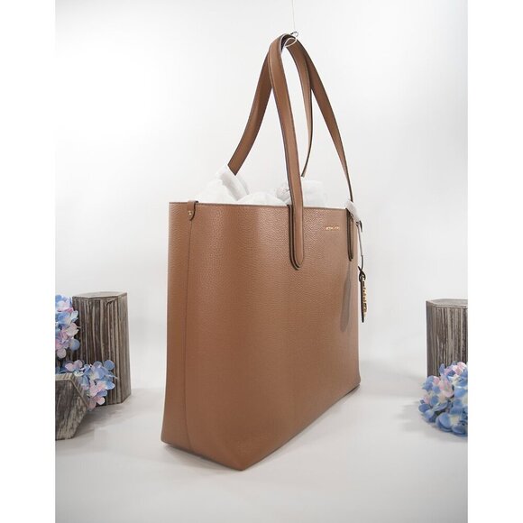 Michael Kors Luggage Leather Eliza XL Extra Large Reversible Tote Bag NWT - Picture 3 of 8